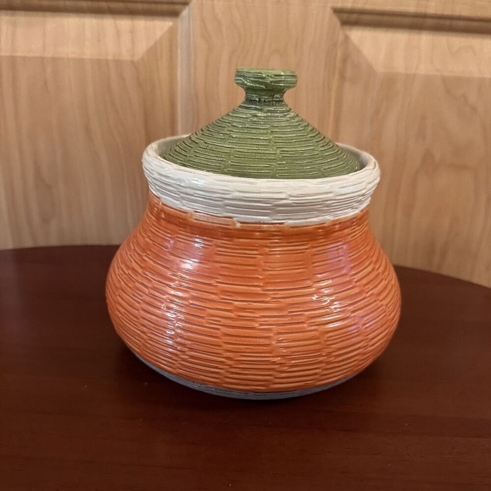 RARE Rosenthal Netter Bitossi Aldo Londi Covered Bowl. Made In Italy 7” Tall EUC